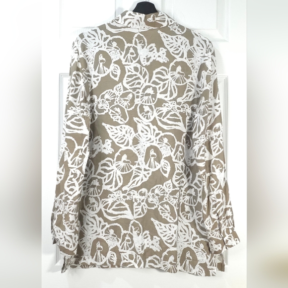 Tilley Deadstock Tunic Shirt Button Down Long Line Rayon Blend Size L VTG - Picture 4 of 9